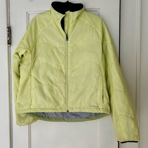 L.L. Bean Yellow Primaloft Insulated Quilted Lightweight Jacket
